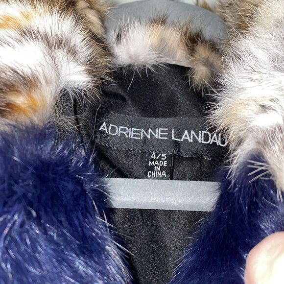 Adrienne Landau Real Rabbit Fur Coat for Kids Size 4/5 - Picture 3 of 7